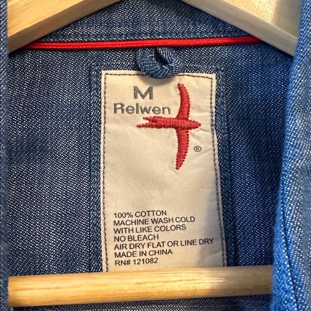 Relwen Huron blues button down M - Picture 2 of 6